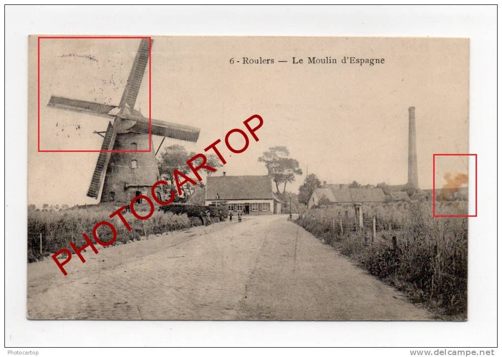 MOULIN A VENT-WINDMUEHLE-ROULERS-RÖSELARE-Guerre 14-18-1WK-BELGIEN-BELGIQUE-Feldpost - Roeselare