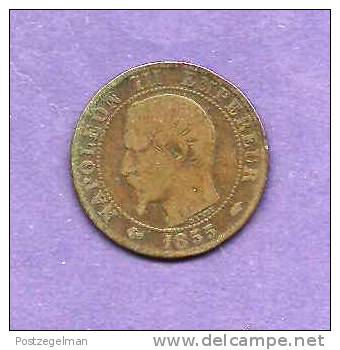 FRANCE 1855,  Circulated Coin VF, 10 Centimes  , C90.166 - Other & Unclassified