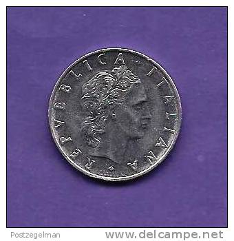 ITALIA 1975,  Circulated Coin XF, 50 Lira, Stainless Steel "R" KM 95, C90.179 - 50 Lire