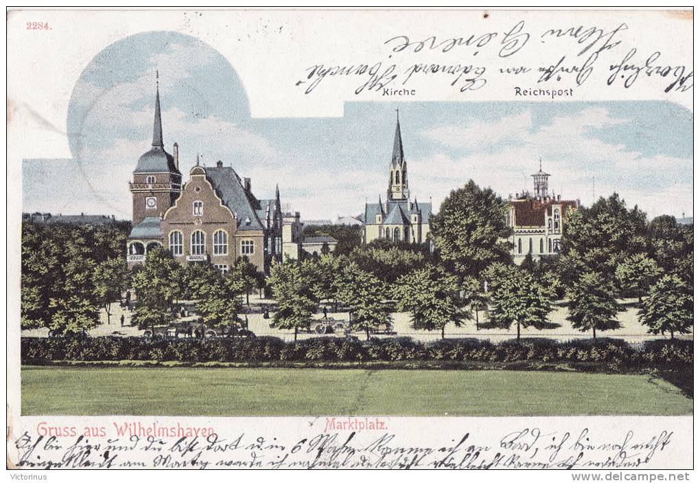 GRUSS Aus WILHELMSHAVEN, Marklplatz, 1901 - Wilhelmshaven