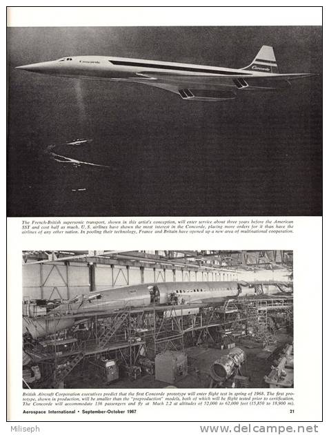 Magazine AEROSPACE INTERNATIONAL - SEPTEMBER / OCTOBER 1967 - Avion CONCORDE - Hélicoptère     (3255) - Aviation