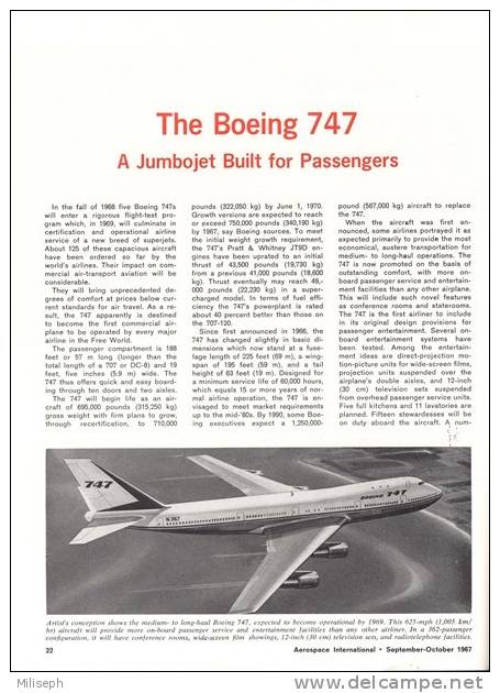 Magazine AEROSPACE INTERNATIONAL - SEPTEMBER / OCTOBER 1967 - Avion CONCORDE - Hélicoptère     (3255) - Aviazione