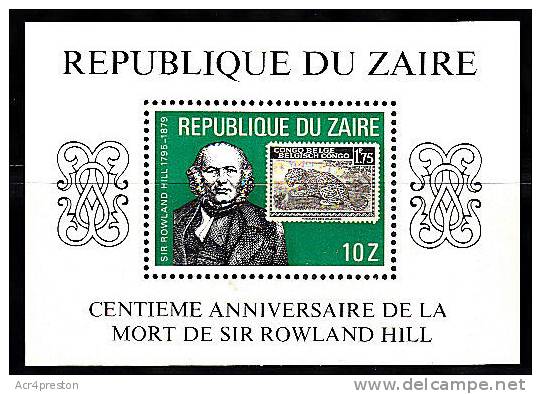 A5846 Zaire 1980, SG MS994, 100th Anniv Of Death Of Sir Roland Hill, Miniature Sheet,  MNH - Used Stamps