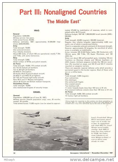 Magazine AEROSPACE INTERNATIONAL - NOVEMBER/DECEMBER 1967 - Avions - Bateaux - Hélicoptères -      (3256) - Aviation