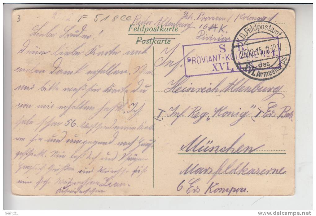 F 51800 BINARVILLE, Kirche, Zerstörungen 1.Weltkrieg 1915, Deutsche Feldpost - Ville-sur-Tourbe