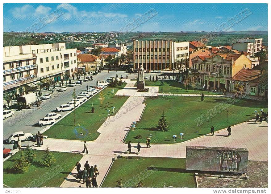 Kumanovo, Macedonia, Old Car, VW, Fiat,  Vintage Old Photo Postcard - North Macedonia