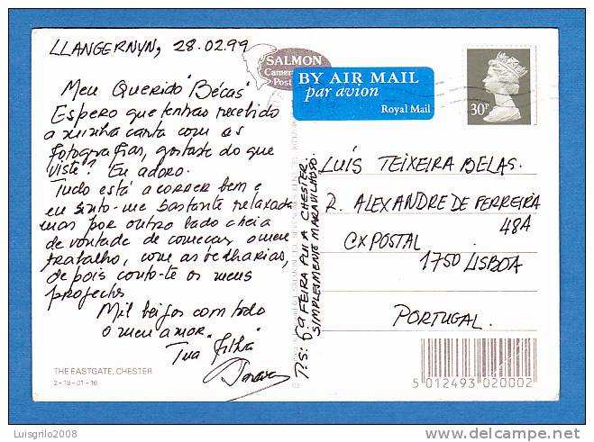 POST CARD - BY AIR MAIL/PAR AVION -- 28.2.99 - Covers & Documents