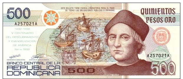 Dominican Republic 500 Pesos 1992 Pick 140.a UNC - Dominicaine