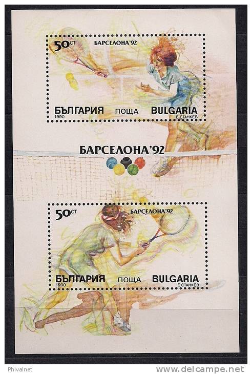 BULGARIA, YVERT HB 166**, JUEGOS OLÍMPICOS, BARCELONA 1992, TENIS - Verano 1992: Barcelona