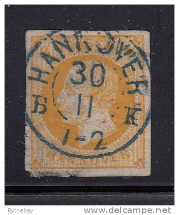 Hanover Used Scott #22a  3g King George V, Orange Yellow Cancel: Hannover 30 11 - Hanover