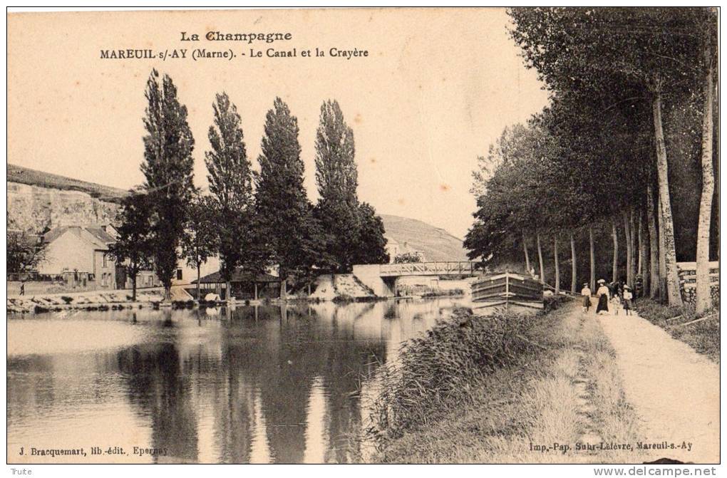 MAREUIL-SUR-AY LE CANAL ET LA CRAYERE - Mareuil-sur-Ay