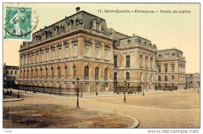 SAINT QUENTIN - Fervaques - Palais De Justice - Papier Toilé (55165) - Saint Quentin