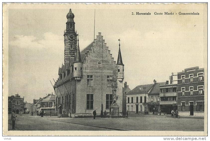 Herentals :   Grote Markt Gemeentehuis    (  Geschreven  Met Zegel ) - Herentals