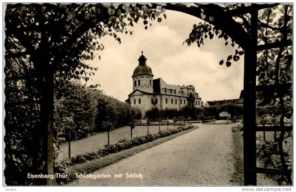 AK Eisenberg, Schloßgarten Mit Schloß, Gel, 1964 - Eisenberg