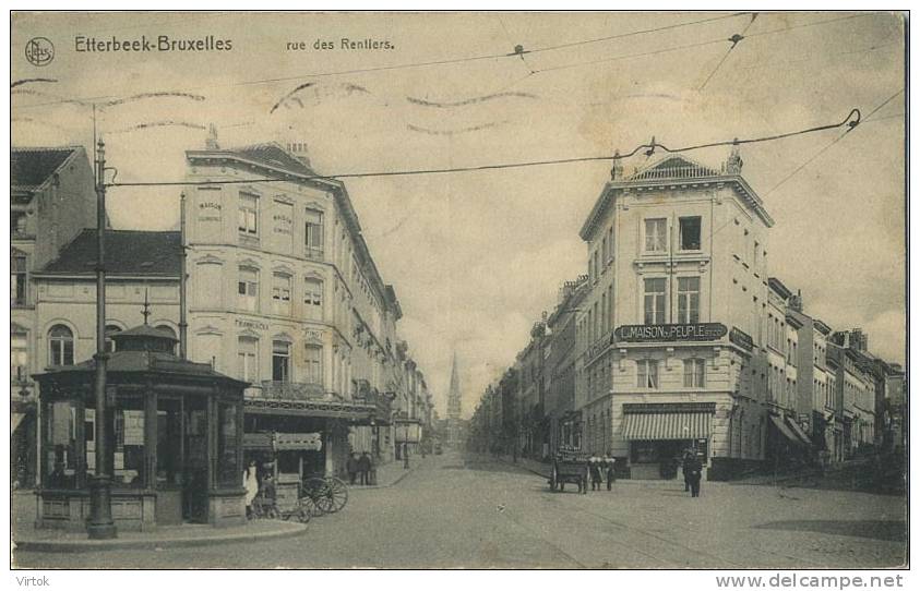 Etterbeek :   Rue Des Rentiers  ( Ecrit Avec Timbre ) - Etterbeek