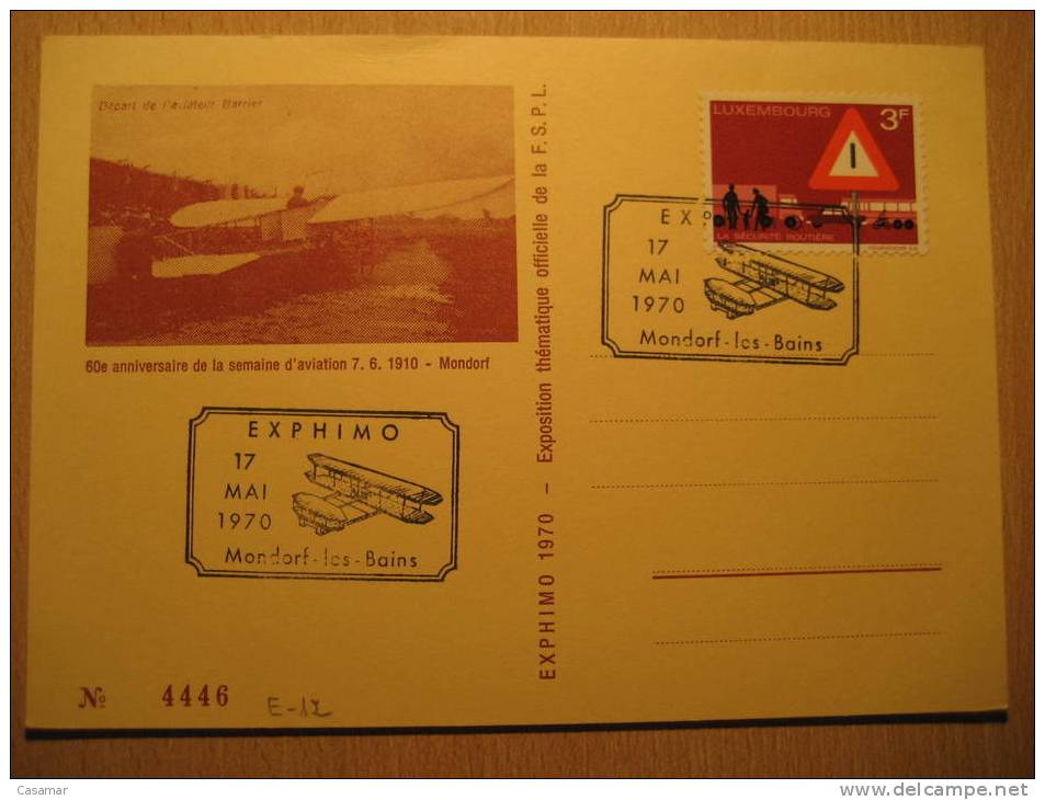 LUXEMBOURG Mondorf Les Bains 1970 Exphimo Aviation Cancel Card - Avions