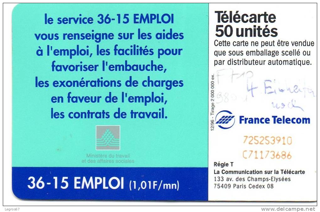 F 710 980,1 3615 EMPLOI - 1996