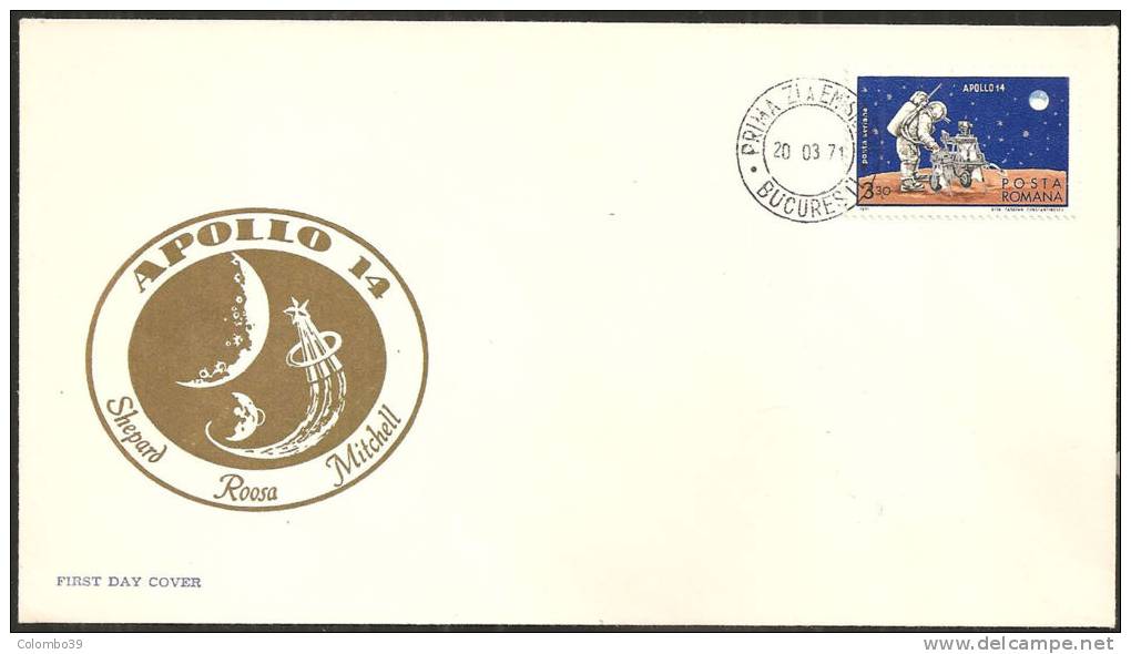 Romania 1971 FDC - Mi.2916  Yv.PA.228 - FDC