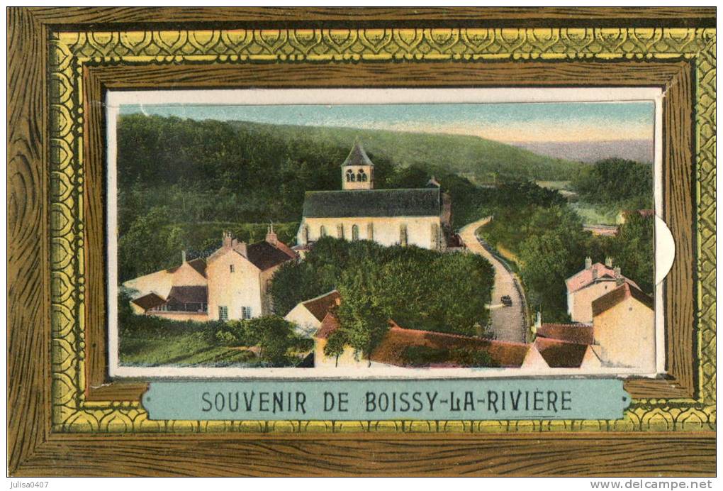 BOISSY LA RIVIERE (91) Carte à Système Dépliant - Boissy-la-Rivière