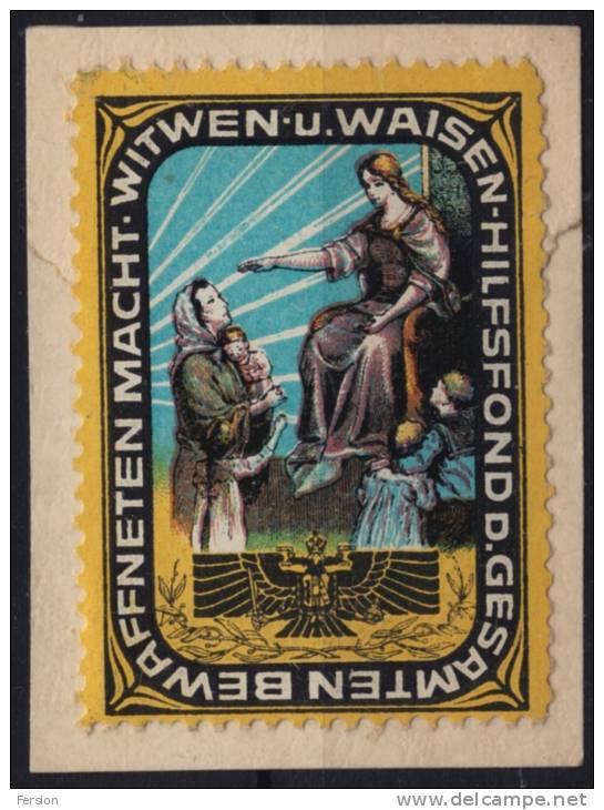 WAR Widows And Children Charity Stamp - Austria WWI - LABEL / CINDERELLA - Guerre Mondiale (Première)