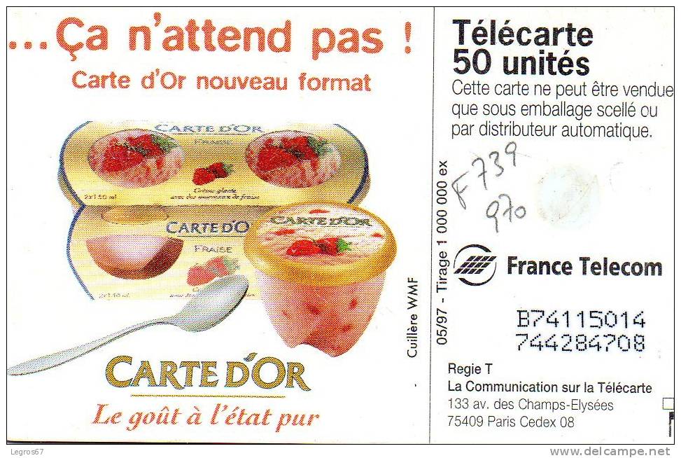 F 739 970	CARTE D'OR : FRAISE - 1997