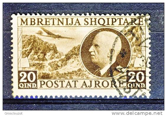 2a Guerra Mondiale, Occupazioni Italiane, Albania 1939 Posta Aerea N 4 Q. 20 Bruno USATO - Albania