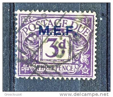 Occupazione Britannica AOI - MEF 1942 Segnatasse SS 5 N. 4  P 3 Violetto USATO Cat. € 10 - British Occ. MEF