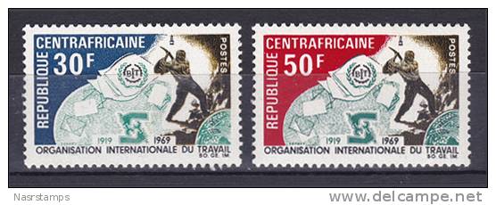 Central African Republic - 1969 ( 50th Anniv. Of The ILO. ) - Complete Set - MNH (**) - OIT