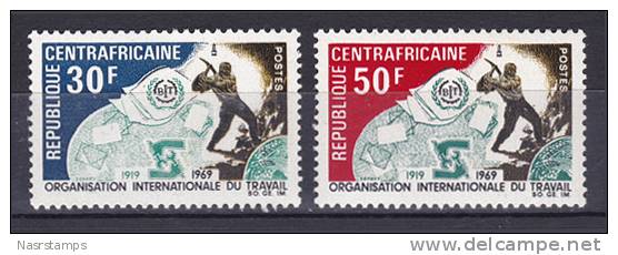 Central African Republic - 1969 ( 50th Anniv. Of The ILO. ) - Complete Set - MNH (**) - ILO