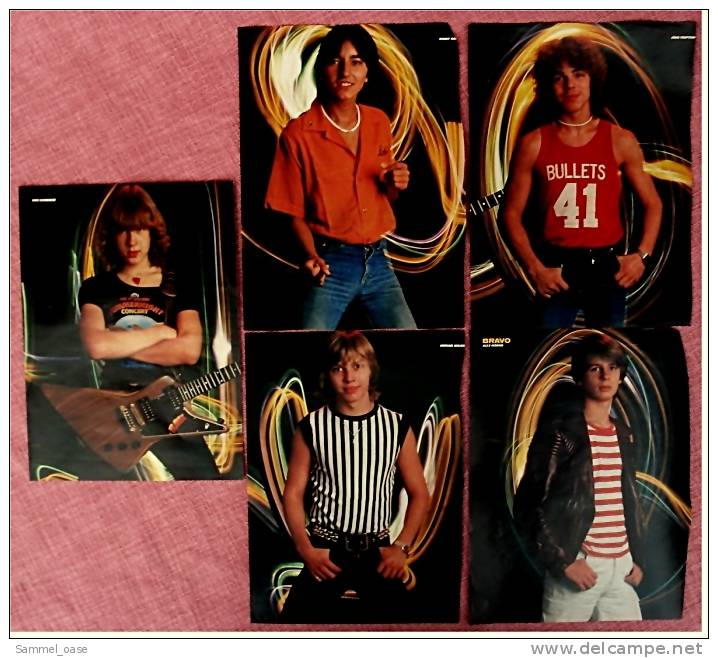5 Mini Musik Poster  Gruppe Teens ,  Von Bravo Ca. 1982 - Plakate & Poster