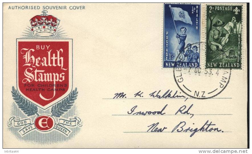 NEW ZEALAND 1953  GUIDES AND SCOUTS USED FDC. - FDC