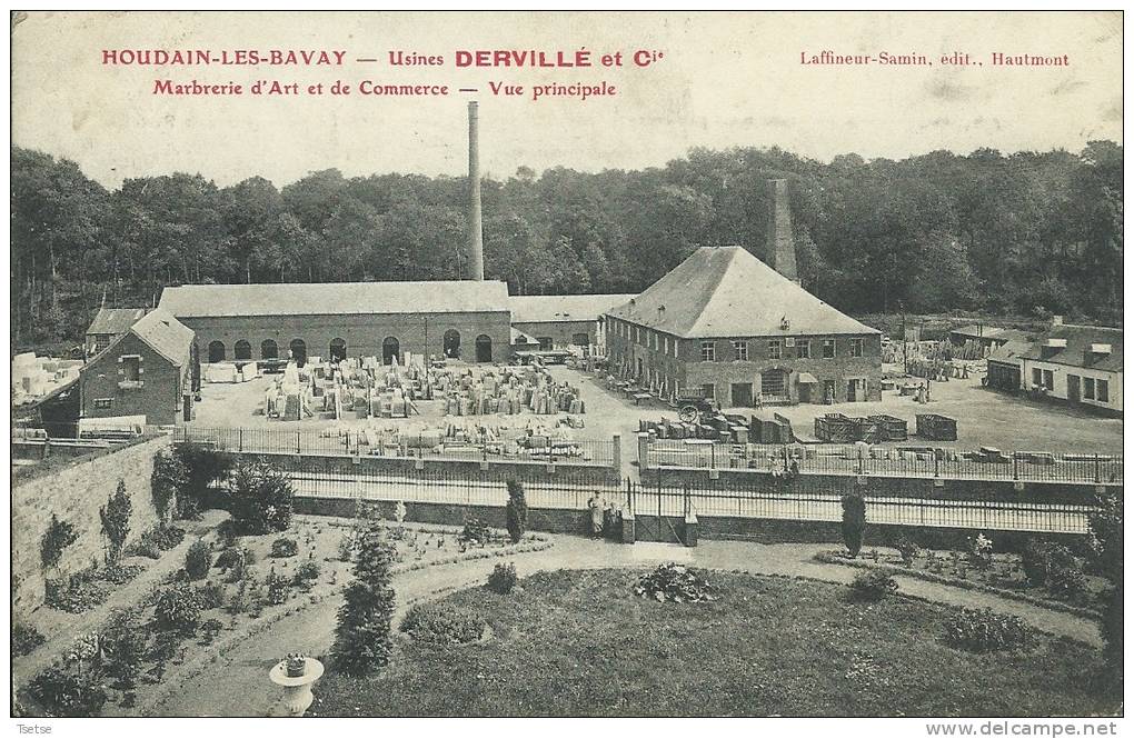 Houdain-les-Bavay  - Usine Dervillé Et Co - Marberie D'Art - 1911  ( Voir Verso ) - Bavay