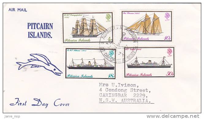 Pitcairn Islands 1975 Mailboats Addressed FDC - Pitcairninsel