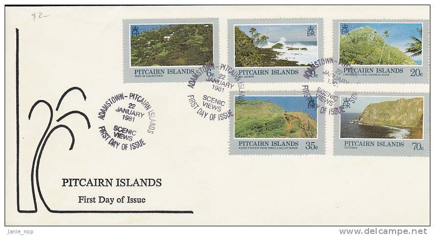 Pitcairn Islands 1981 Scenic Views FDC - Pitcairninsel