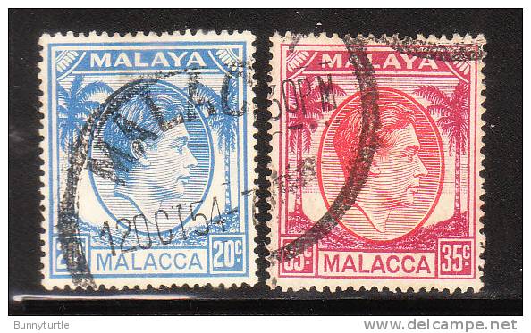 Malaya Malacca 1952 King George 2v Used - Malacca