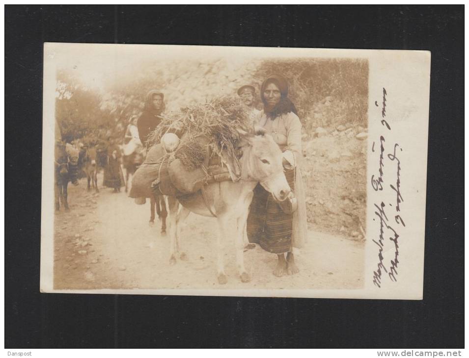 PPC WWI Macedonia N Women On The Way To The Market - North Macedonia