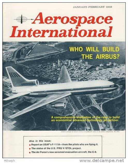 Magazine AEROSPACE INTERNATIONAL - JANUARY / FEBRUARY 1968 - Avions - Hélicoptères - AIRBUS -  GERMAN SHOW 1968  (3257 - Aviazione