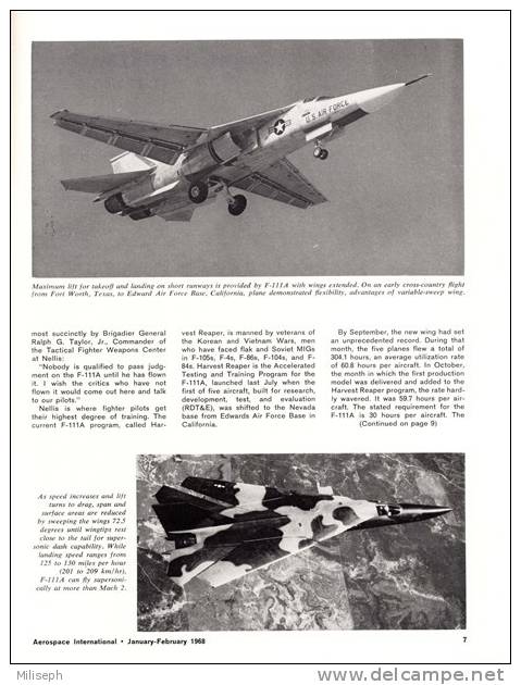 Magazine AEROSPACE INTERNATIONAL - JANUARY / FEBRUARY 1968 - Avions - Hélicoptères - AIRBUS -  GERMAN SHOW 1968  (3257 - Luchtvaart