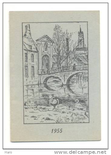 Calendrier Petit Format (1 Page/mois) Bruges/Brugge" Le Béguinage " - Pharmacie Lechanteur à Beyne-Heusay (b114) - Small : 1941-60