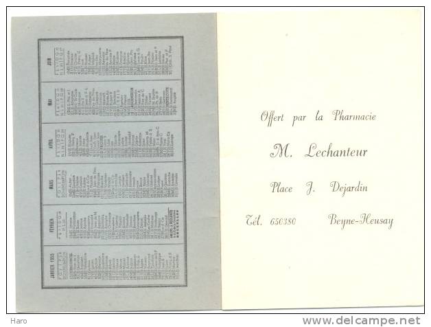 Calendrier Petit Format (1 Page/mois) Bruges/Brugge" Le Béguinage " - Pharmacie Lechanteur à Beyne-Heusay (b114) - Small : 1941-60