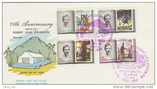 Samoa 1969 75th Anniversary Death Of Lois Stevenson FDC - Samoa