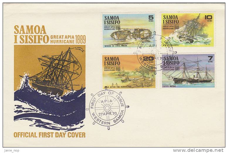 Samoa 1970 Apia Hurricane FDC - Samoa (Staat)