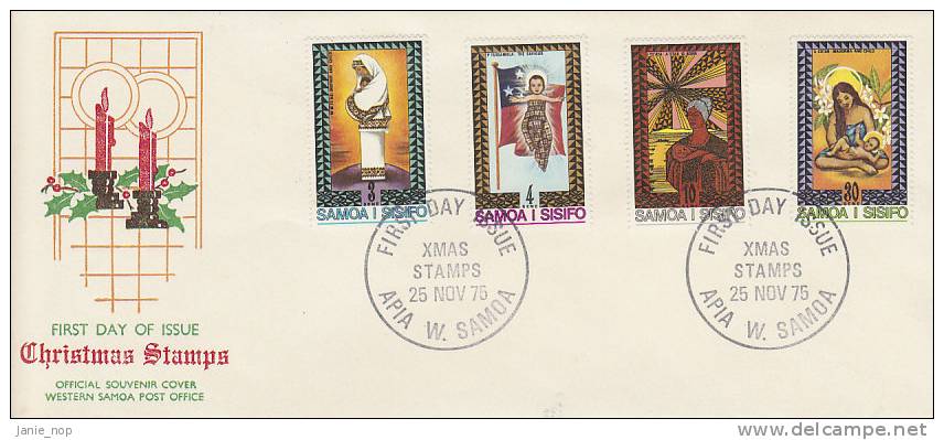 Samoa 1975 Christmas FDC - Samoa (Staat)