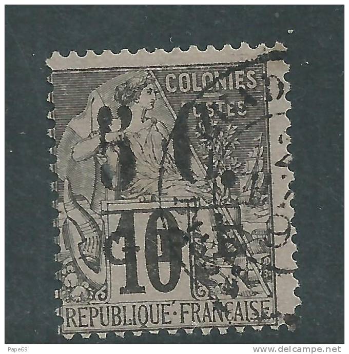 Guadeloupe N° 10 O Timbres Des Colonies França. Surchargés :  5 C. Sur 10 C. Noir Sur Lilas Oblitération Moyenne SinonTB - Oblitérés