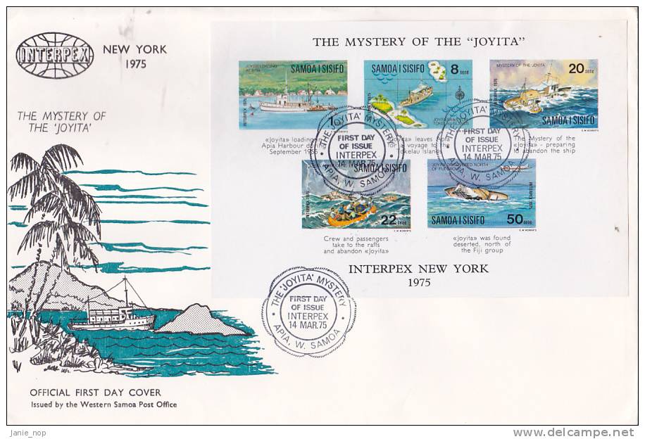 Samoa 1975 Interpex New York Mini Sheet FDC - Samoa (Staat)