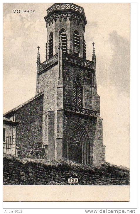 Litho Moussey Vosges L'Eglise Sw Um 1910 - Moussey