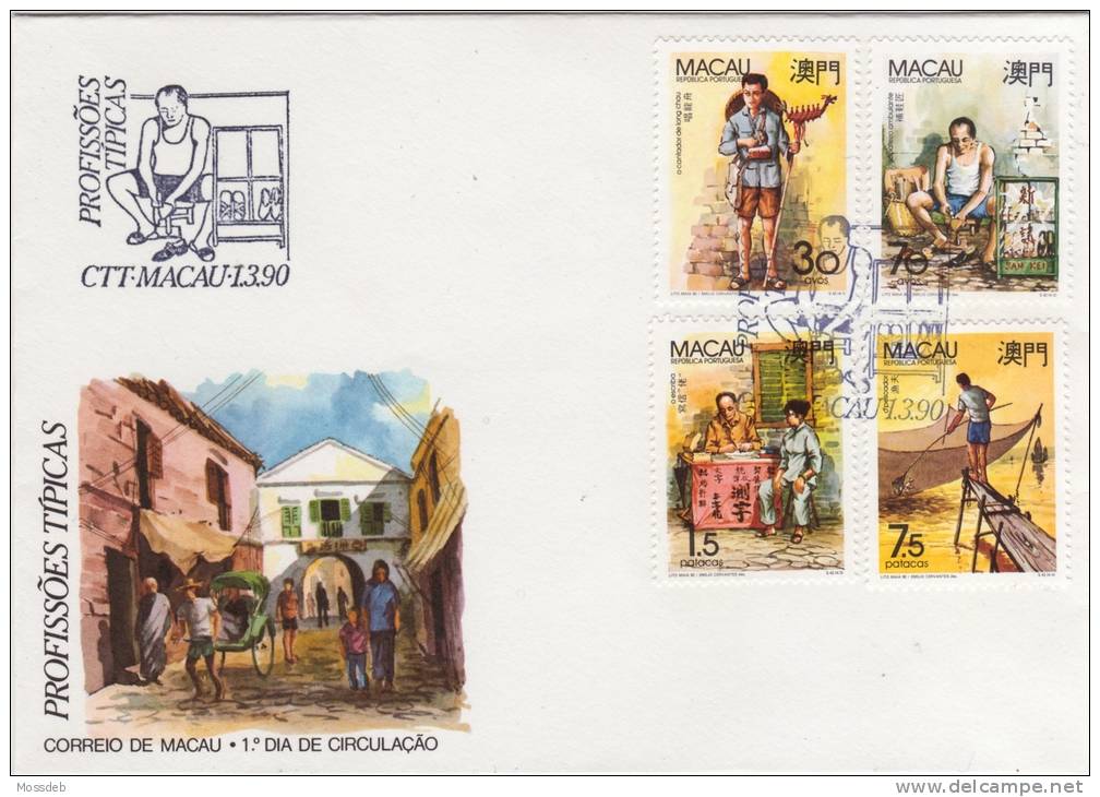 MACAU 1990 PROFISSÕES TÍPICAS    TYPICAL PROFESSIONS     PROFESSIONS TYPIQUES - FDC