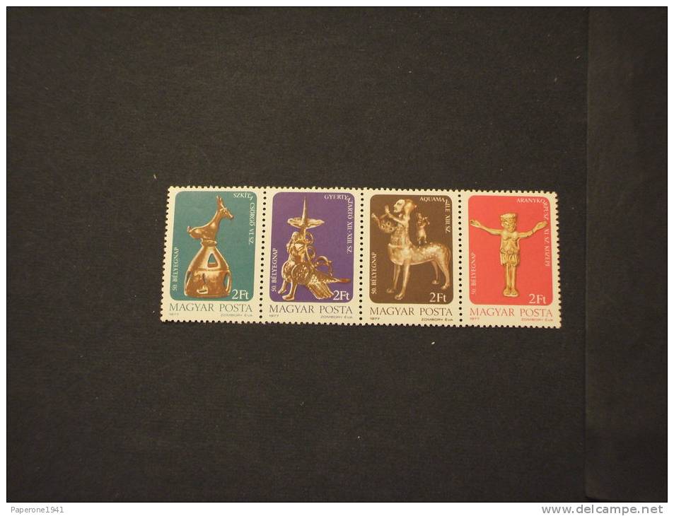 UNGHERIA - 1977 OPERE D'ARTE 4 Valori - NUOVI(++)-TEMATICHE - Unused Stamps