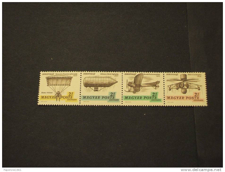 UNGHERIA - P.A. 1967 ESPOSIZIONE 4 Valori - NUOVI(++)-TEMATICHE - Unused Stamps