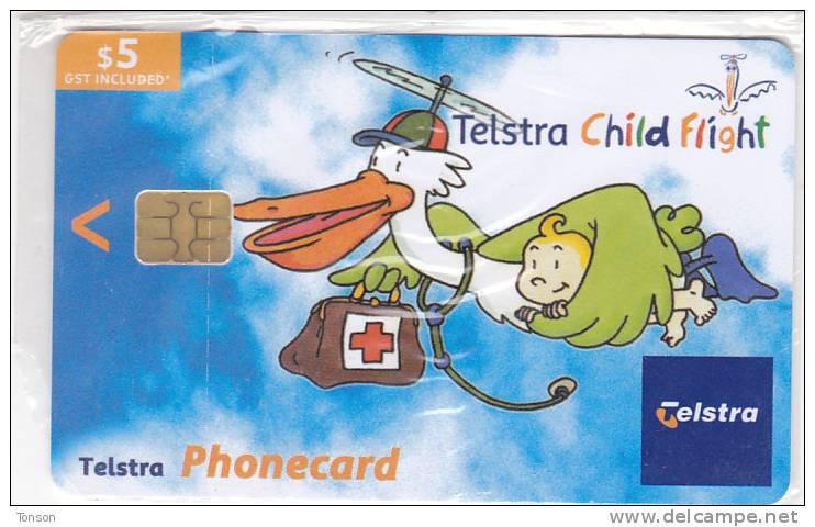 Australia, 02005011N, Telstra Child Flight (Exp.Jul.05), Mint In Blister, 2 Scans. - Australia